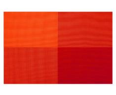 Contento Zarah - Mantel individual (4 unidades, 45 cm,vinilo, color y diseño a elegir entre cuadros o rayas)