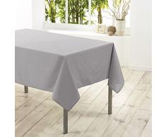 Douceur DIntérieur - 1720195, Mantel Rectangular , 140 X 200 Cm , Essentiel , Poliéster Liso , Gris