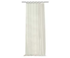 Home fashion 48441-810 Voile Uni - Cortina (245 x 140 cm), color blanco