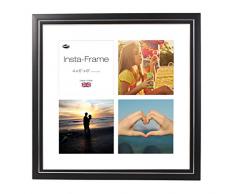 Inov8 16 x 40,64 cm Insta-Frame Marco para Instagram 4/de estampado a cuadros de fotos con paspartú blanco y blanco con borde, 2 unidades, negro 53