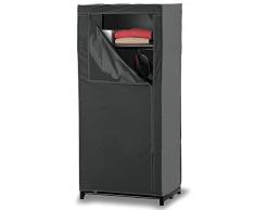 Mondex EVE721-01 - Armario de tela y plástico, 76 x 26 x 7 cm, plástico, negro, 7 cm