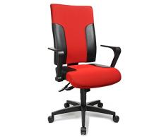 Topstar TF20RS100 silla de oficina giratoria Two 20 fijo y reposabrazos R2 OPA, funda de tela