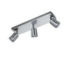 Trio Lifestyle 829210307 - Barra de focos con 3 luces, iluminación de interior, LED, COB, 5 W, 345 lm, 3000 K, color níquel mate