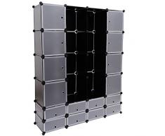 Bricolaje caja de plástico de los rodamientos de estantería de el armario de armario zapatero con diseño de estantería de almacenamiento, Kombination 7