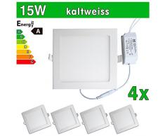 4 x funda utlrafina LEDVero Panel LED SMD 2835 15 W cuadrado luz blanca fría luz ultrafino para techo