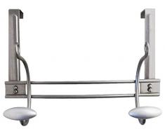 Sofoc A480505 Gascogne - Perchero de pared, 2 ganchos, metal, 14,5 x 35 x 17 cm, color gris