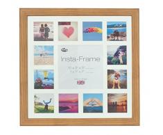 Inov8 16 x 40,64 cm Insta-Frame Marco para Instagram 13/de estampado a cuadros de fotos con paspartú blanco y blanco con borde, 2 unidades, madera de roble 313