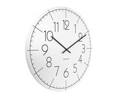 Karlsson hoja XL reloj de pared con números, color blanco