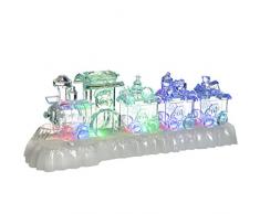 WeRChristmas Pre-Lit cambian de Color LED Musical tren de Navidad escena decoración, plástico, multicolor, 31 cm