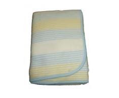 Comptoir du linge CUQ10BLE - Manta para cama, 140 x 150 cm, color azul