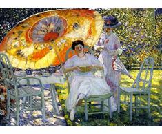 20 x 38,1 cm OdsanArt escolar Art personas figurativos el jardín sombrilla por Frieseke Póster de Frederick C, artstore