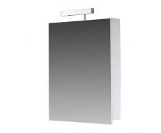 eurosan Armario con espejo lámpara halógena, Super Plano, accesorio, color blanco, Berlin, madera, madera, weiß, 40 x 62 x 13 cm