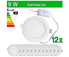 12 x Panel LED SMD 2835 LEDVero maikai 9 W redondo blanco frío de la lámpara luz de techo del punto