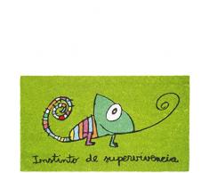 Laroom Felpudo, Fibra de Coco y PVC Base, Verde