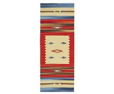 Jute & Co Kilim - Alfombra tapete (algodón de alta calidad, tejido a mano, 60 x 160 cm), multicolor