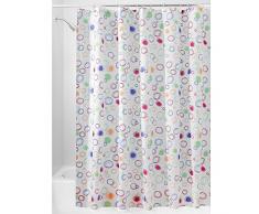 InterDesign Doodle Cortina de ducha | Cortinas estampadas para bañera o plato de ducha | 180 x 200 cm | Alegre cortina de baño con círculos de colores | Poliéster de colores