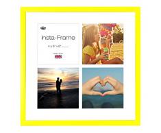 Inov8 16 x 40,64 cm Insta-Frame Marco para Instagram 4/de estampado a cuadros de fotos con paspartú blanco y blanco con borde, 2 unidades, amarillo