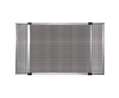 Mosquitera extensible marco de aluminio, con cepillo Ai bordes. Apto para instalación en ventanas y puertas ventanas con estor. Trama tupida de fibra de vidrio. Aplicación Fácil Ed instantánea de quanto fornita Già Montada.
