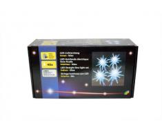 Brauns Heitmann 87650 - Cadena de luces led (695 cm de largo, 40 bombillas, con transformador), color azul