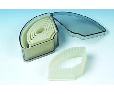 Moldes, silicona 12 x 6 x 8 cm), diseño de galletas de cortadores para galletas en forma de placa de Calidad se envía en caja de almacenaje, color marfil/transparente