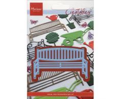 Marianne Design Creatables Troqueles con diseño Banco de Madera, Metal, Azul, 20 x 9 x 0,5 cm