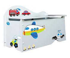 Room Studio 530039 - Caja para organizar juguetes (70 x 35,5 x 45 cm), color blanco