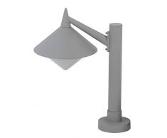 Lámpara de pie al aire libre Action line, 1-lámpara de techo, Serie Manhattan, 1 x E27 máximo 60 W, 58 x 40 cm, diámetro de 26 cm, gris 379401500500
