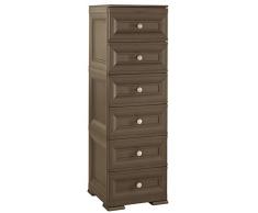 Tontarelli 8086061909 Omnimodus - Cajonera de 6 cajones (40 x 43 x 125 cm), color marrón
