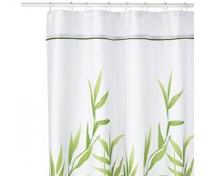 InterDesign Anzu Cortina de ducha | Cortina de baño lavable a máquina de 180 x 200 cm | Cortinas modernas con estampado floral para bañera o plato de ducha | Poliéster verde