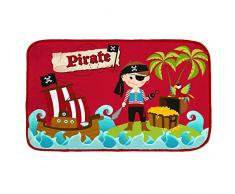 Douceur DIntérieur - 1605044, Tapete Terciopelo Rectangulo , 45 X 75 Cm , Pirate , Terciopelo Estampado