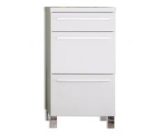 trendteam DY56001 armario cómoda blanco brillante, ancho x alto x 54 x 100 x 35 cm