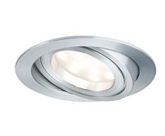 Paulmann 928.32 Interior G9 7W Aluminio - Punto de luz (Interior, Empotrada, G9, Alrededor, LED, Blanco cálido)