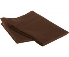 Superior - Juego de fundas de almohada 51 x 76 cm muy grande, de algodón de 1500 hilos, color moca liso
