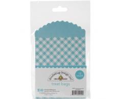 Doodlebug Diseño Piscina Guinga Kraft en color Treat Bag, Paquete de 15, Azul