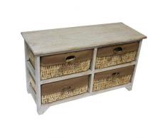 JVL – Joyero de maíz Natural unidad de almacenamiento armario con forro de tela, madera, madera, 42 x 27,5 x 71,5 cm