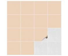 Adhesivo para azulejos para baño y cocina – 10 x 10 cm – Color Marfil brillante – 160 adhesivos para azulejos para pared azulejos