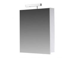 eurosan Armario con espejo lámpara halógena, Super Plano, accesorio, color blanco, Berlin, madera, madera, weiß, 50 x 62 x 13 cm