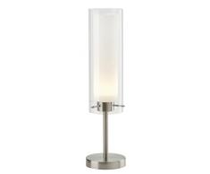Briloner Leuchten lámpara LED de 5 W reflector cristal doble, exterior de cristal transparente, cristal interior mate, mate-níquel 7417-012