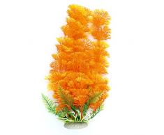 Sourcingmap Acuario Artificial Submarino Planta de agua, 28 cm de alto, Naranja/Amarillo