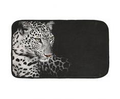 Douceur DIntérieur - 1605014, Tapete Terciopelo Rectangulo , 45 X 75 Cm , Felin , Terciopelo Estampado