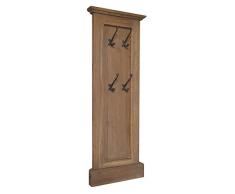 Sit-Möbel 7973-01 perchero Romanteaka, 36 x 6 x 110 cm, madera de teca reciclada, ganchos de metal envejecido
