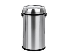 Premier Housewares 65 litros papelera con tapa de acero inoxidable Swing