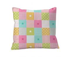 Castilla Textil Lina Cuadro - Cojín, 45 x 45 cm, multicolor