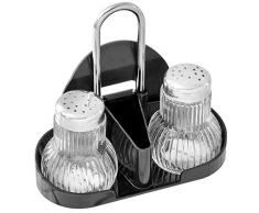 Fackelmann mango salero y pimentero, palillos con soporte