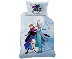 Disney Frozen 044233 Enjoy Ropa de cama, algodón, azul, 140 x 200 + 70 x 90 cm