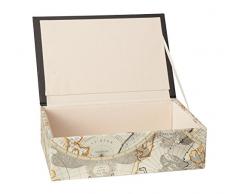 Mauro Ferretti Joyero Kay, 29 x 20 x 8 cm, Diseño de Flores, Piel Sintética, Multicolor