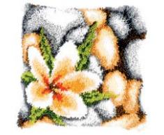 Vervaco - Cojín de gancho, diseño de flor, multicolor