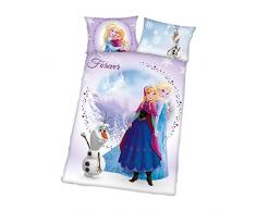 Herding 2679095063412 Frozen Disney Brave ropa de cama, funda de almohada, 40 x 60 cm y funda de edredón, 100 x 135 cm, franela/castor
