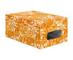 Compactor Home 25 cm PVC y caja de almacenaje de cartón Color, Naranja