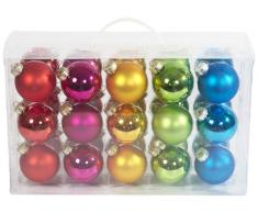 Brauns Heitmann 86736 - Juego de 30 bolas para árbol de navidad en maletín, 6 cm, ordenadas en mates y brillantes